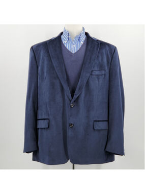 Ralph Lauren mens Lexington Blazer 50L Navy Velour 2-Button Jacket